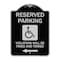 Signmission Reserved Parking Violators Will Fined and Towed Heavy-Gauge Aluminum Sign, 24" x 18", BS-1824-22998 A-DES-BS-1824-22998 - alternate 1